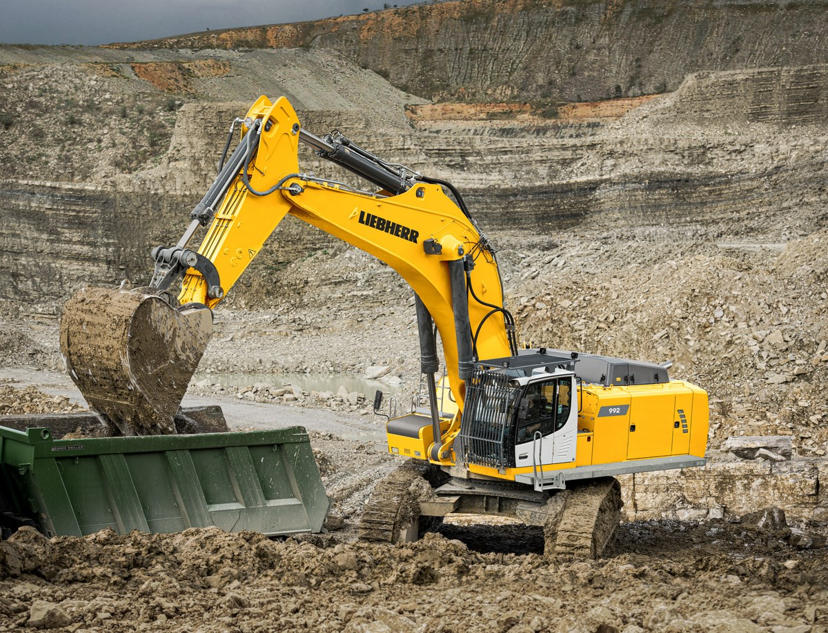 La nouvelle pelle sur chenilles R 992 Liebherr