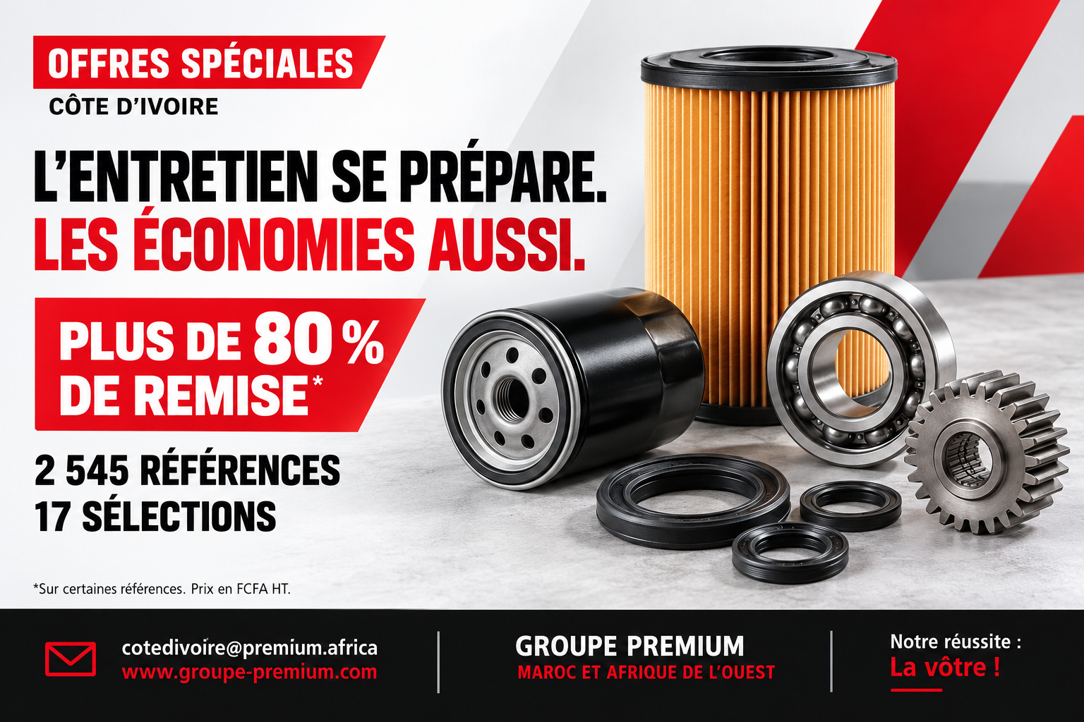 Offres spéciales Premium Côte d’Ivoire : 2 545 références, 17 sélections, plus de 80 % de remise sur certaines références.